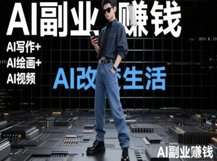 AI改变生活(Ai写作+AI绘画+Ai视频)，AI副业挣钱-生财