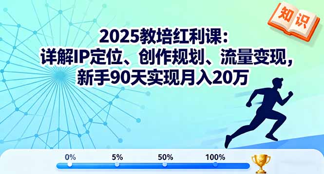 2025教培红利课：详解IP定位、创作规划、流量变现，新手90天实现月入20万-生财