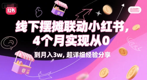 线下摆摊联动小红书，4 个月实现从 0 到月入3w，超详细经验分享-生财
