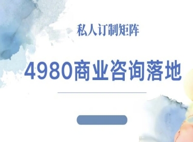 4980商业咨询师落地课程-ip运营高客单教程-生财