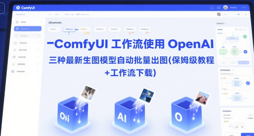 ComfyUI 工作流使用 OpenAI 三种最新生图模型自动批量出图(保姆级教程+工作流下载)-生财