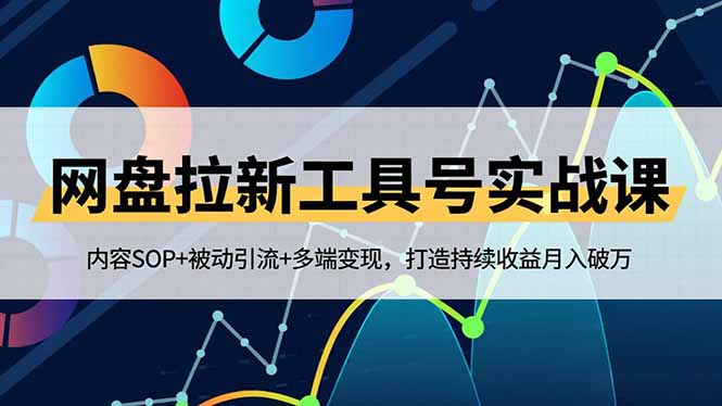 网盘拉新工具号实战课，内容SOP+被动引流+多端变现，打造持续收益月入破万-生财