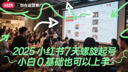 2025小红书7天螺旋起号，小白0基础也可以上手-生财