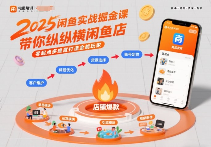 2025闲鱼实战掘金课，带你纵横闲鱼店，零起点多维度打造全能玩家-生财