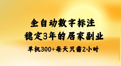 全自动数字标注，稳定3年的蓝海项目，居家也能矩阵开干的副业，单机日入3张+【揭秘】-生财