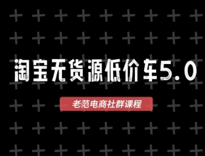 淘宝无货源2025VIP教程，​最新的淘宝无货源课程，1688代发，蓝海选品，零成本创业首选-生财