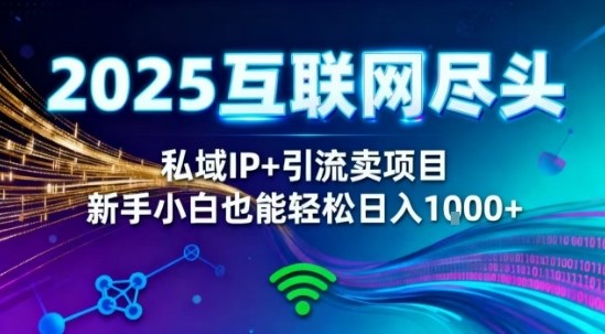2025网创尽头王炸项目！私域IP+精准引流，新手小白在家躺賺日入1k，零经验也能上手【揭秘】-生财