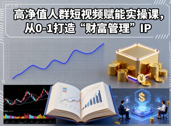高净值人群短视频赋能实操课，从0-1打造“财富管理”IP-生财