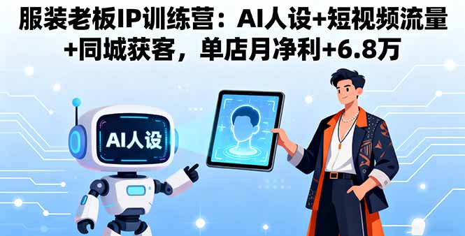 服装老板IP训练营：AI人设+短视频流量+同城获客，单店月净利+6.8万-生财