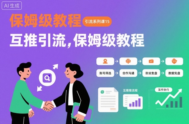 引流系列课15：互推引流，保姆级教程【文档】-生财