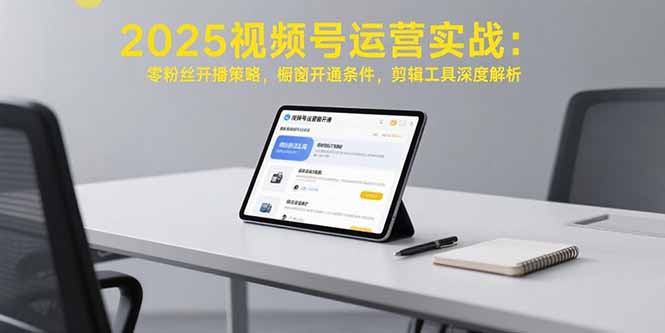 2025视频号运营实战:零粉丝开播策略,橱窗开通条件,剪辑工具深度解析-生财