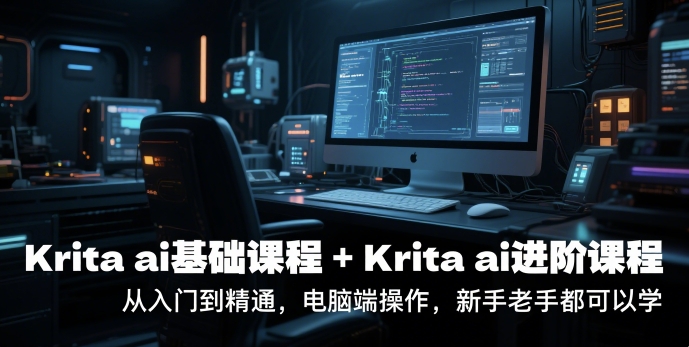 krita ai基础课程+Krita ai进阶课程，从入门到精通，电脑端操作，新手老手都可以学-生财