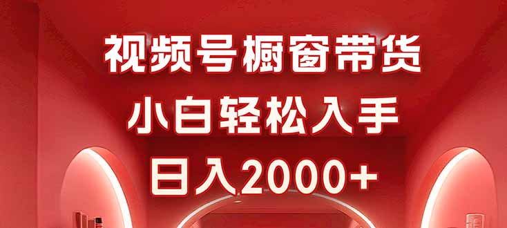 视频号橱窗带货，小白轻松入手，日入2000+-生财