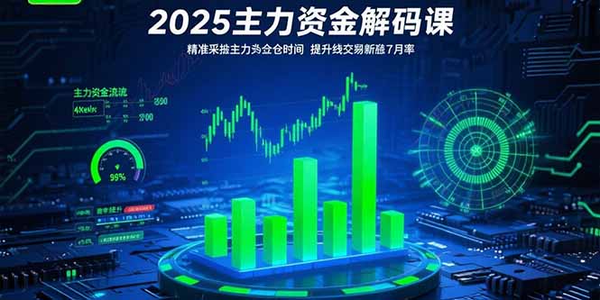 2025主力资金解码课：精准捕捉主力建仓时机，提升短线交易胜率(更新7月-生财