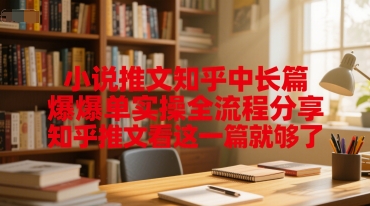 小说推文知乎中长篇爆单实操全流程分享,知乎推文看这一篇就够了-生财
