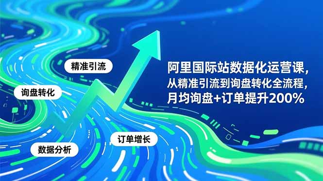 阿里国际站数据化运营课-11月，从精准引流到询盘转化全流程，月均询盘+订单提升200%-生财