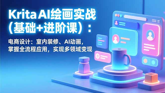 Krita AI绘画实战(基础+进阶课-生财