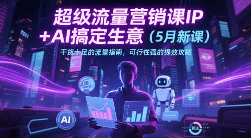 超级流量营销课IP+AI搞定生意(5月新课)干货十足的流量指南，可行性强的提效攻略-生财