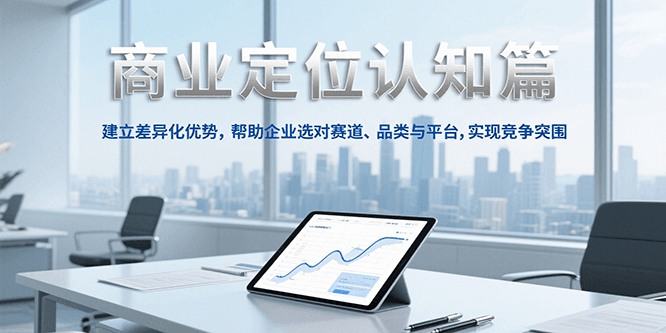 商业定位认知，建立差异化优势，帮助企业选对赛道、品类与平台，实现竞争突围-生财