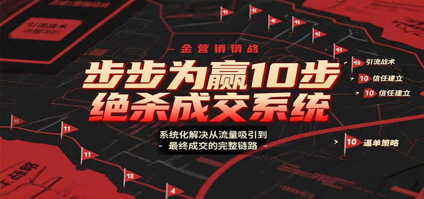 步步为赢10步绝杀成交系统,系统化解决从流量吸引到最终成交的完整链路-生财