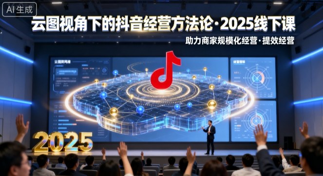 云图视角下的抖音经营方法论，2025线下课，助力商家规模化经营，提效经营(录音+字幕)-生财