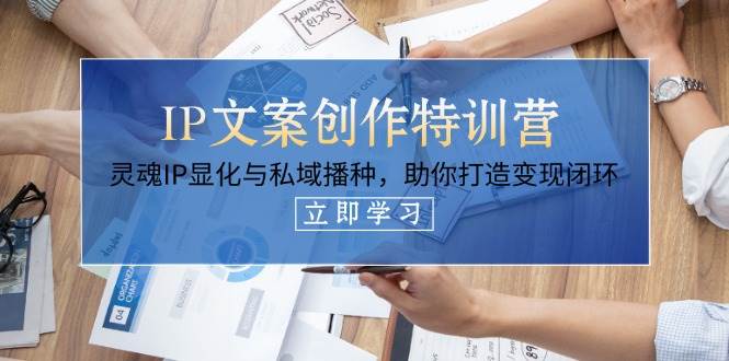 IP文案创作特训营，灵魂IP显化与私域播种，助你打造变现闭环(14节课)-生财