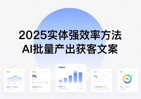 实体强效率方法：AI批量产出获客文案，2025年普通人拥抱AI，实现实体创收-生财