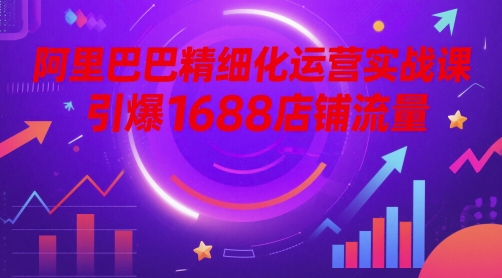 阿里巴巴精细化运营实战课,引爆1688店铺流量-生财