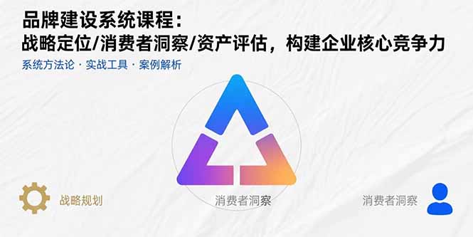 品牌建设系统课程：战略定位/消费者洞察/资产评估，构建企业核心竞争力-生财