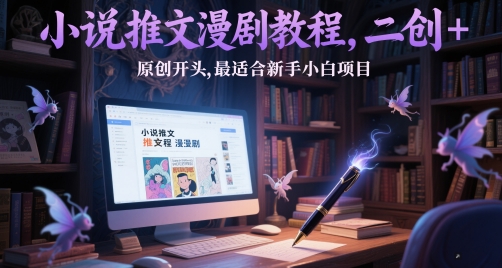 小说推文漫剧教程,二创+原创开头,最适合新手小白项目-生财