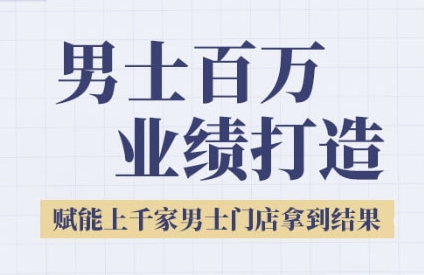 2025男士美业百万业绩打造,赋能上千家男士门店拿到结果