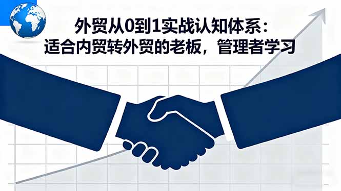 外贸从0到1实战认知体系：适合内贸转外贸的老板，管理者学习-生财