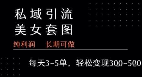 私域卖套图每天3-5单   每单利润99-2张+-生财