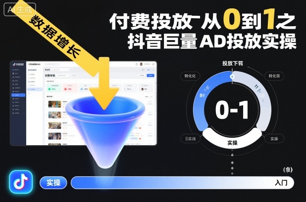 ​​‌‬‌‍⁤⁣​​⁤⁢​⁤​‍‬‬​⁤⁣‍‬⁤​⁡​⁣⁡‌‍​⁤⁣‍⁣​‌⁢⁢⁡‍⁣⁡​付费投放从0到1之抖音巨量AD投放实操-生财
