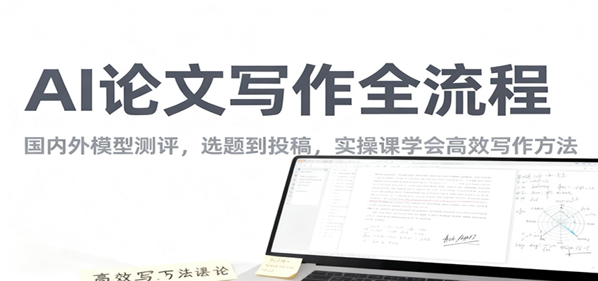 AI论文写作全流程，国内外模型测评，选题到投稿，实操课学高效写作方法-生财