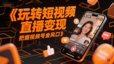 玩转短视频直播变现，把握视频号金风口-生财
