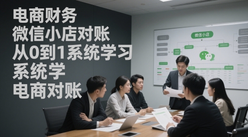 电商财务微信小店对账,从0到1系统学习电商对账-生财