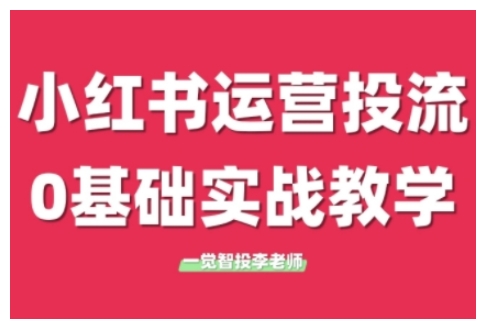 小红书运营投流，小红书广告投放从0到1的实战课，学完即可开始投放(更新)-生财