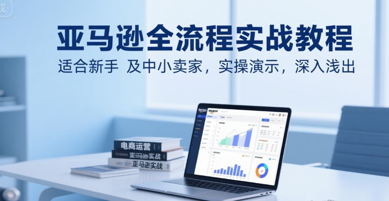 亚马逊全流程实战教程，适合新手及中小卖家，实操演示，深入浅出-生财