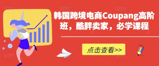 韩国跨境电商Coupang高阶班，酷胖卖家，必学课程-生财