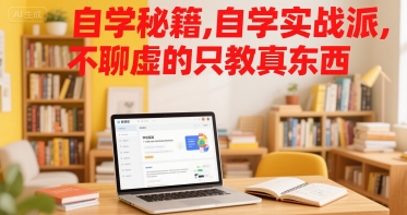 自学秘籍,自学实战派,不聊虚的只教真东西-生财