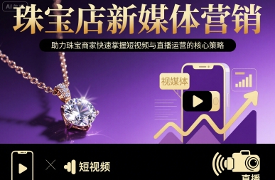珠宝店新媒体营销，助力珠宝商家快速掌握短视频与直播运营的核心策略-生财