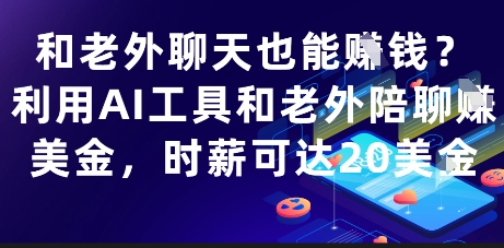 和老外聊天也能挣钱？利用AI工具和老外陪聊挣美金，时薪可达20刀-生财