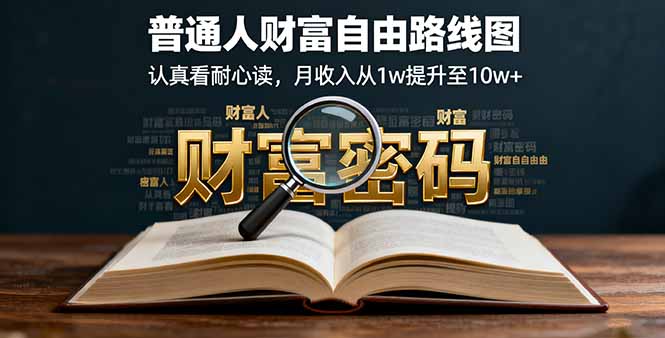 某付费文：普通人财富自由路线图，认真看耐心读，月收入从1w提升至10w+-生财