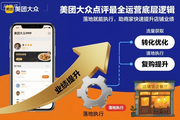 美团大众点评最全运营底层逻辑，落地就能执行，助商家快速提升店铺业绩-生财