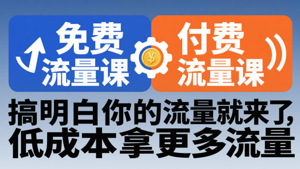 拼多多免费流量课+付费流量课，搞明白你的流量就来了，低成本拿更多流量-生财
