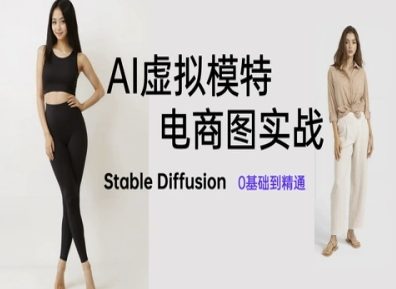 AI虚拟模特电商图实战，AI绘画Stable Diffusion 0基础到精通-生财