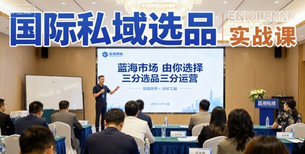 国际私域选品实战课，蓝海市场由你选择，七分选品三分运营-生财