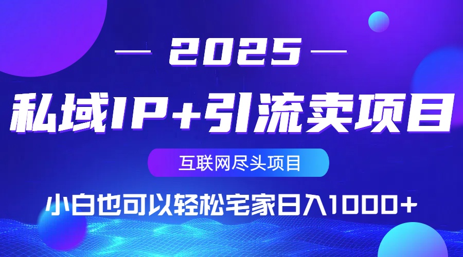 私域IP+引流卖项目,小白也可以做到轻松宅家日入1000+-生财