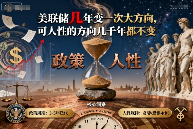 付费文章：美联储几年变一次大方向，可人性的方向几千年都不变-生财